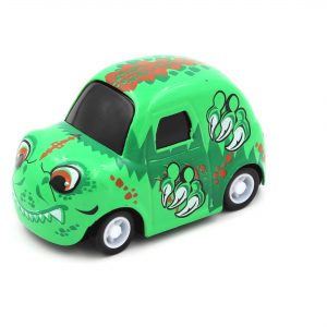 Mașinuță cu sistem pull-back dinozaur verde
