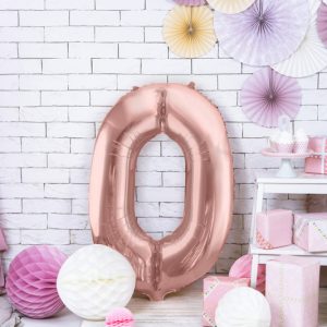 Balon party cifra 0 roz 35cm