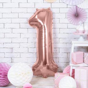Balon party cifra 1 roz 35cm