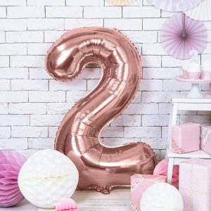 Balon party cifra 2 roz 35cm