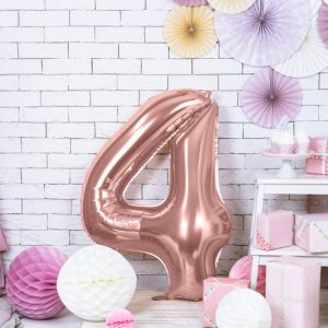 Balon party cifra 4 roz 35cm