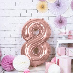 Balon party cifra 8 roz 35cm