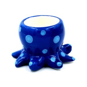 Suport ou albastru caracatita din ceramica