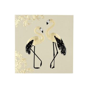 Felicitare Premium Luxury Flamingos
