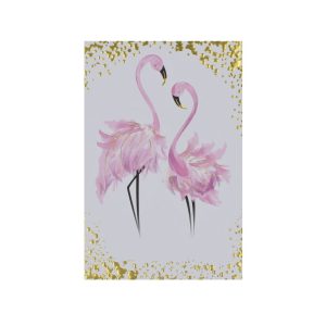 Felicitare Gold Charming Flamingo