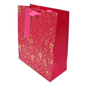 Punga Clairefontaine M gold floral pink