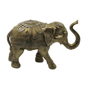Decoratiune Feng-Shui elefant auriu 35x21.5x13 cm
