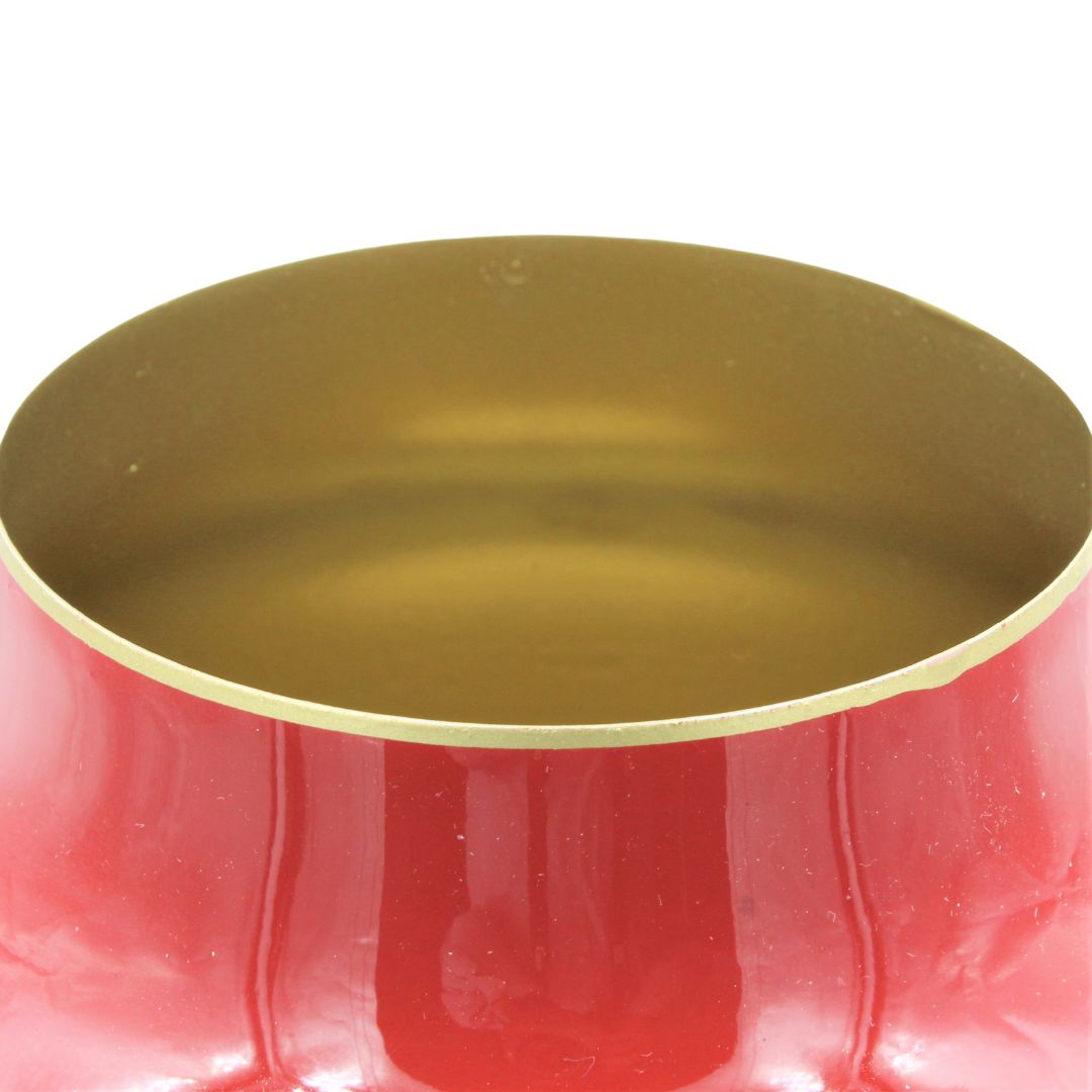 Vază decorativă ovală metalică 30cm Red