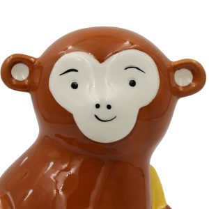 Pușculiță din ceramică model maimuțică mâncăcioasă