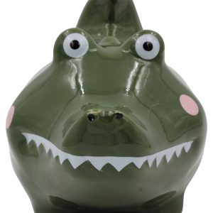 Pușculiță din ceramică model crocodil prietenos