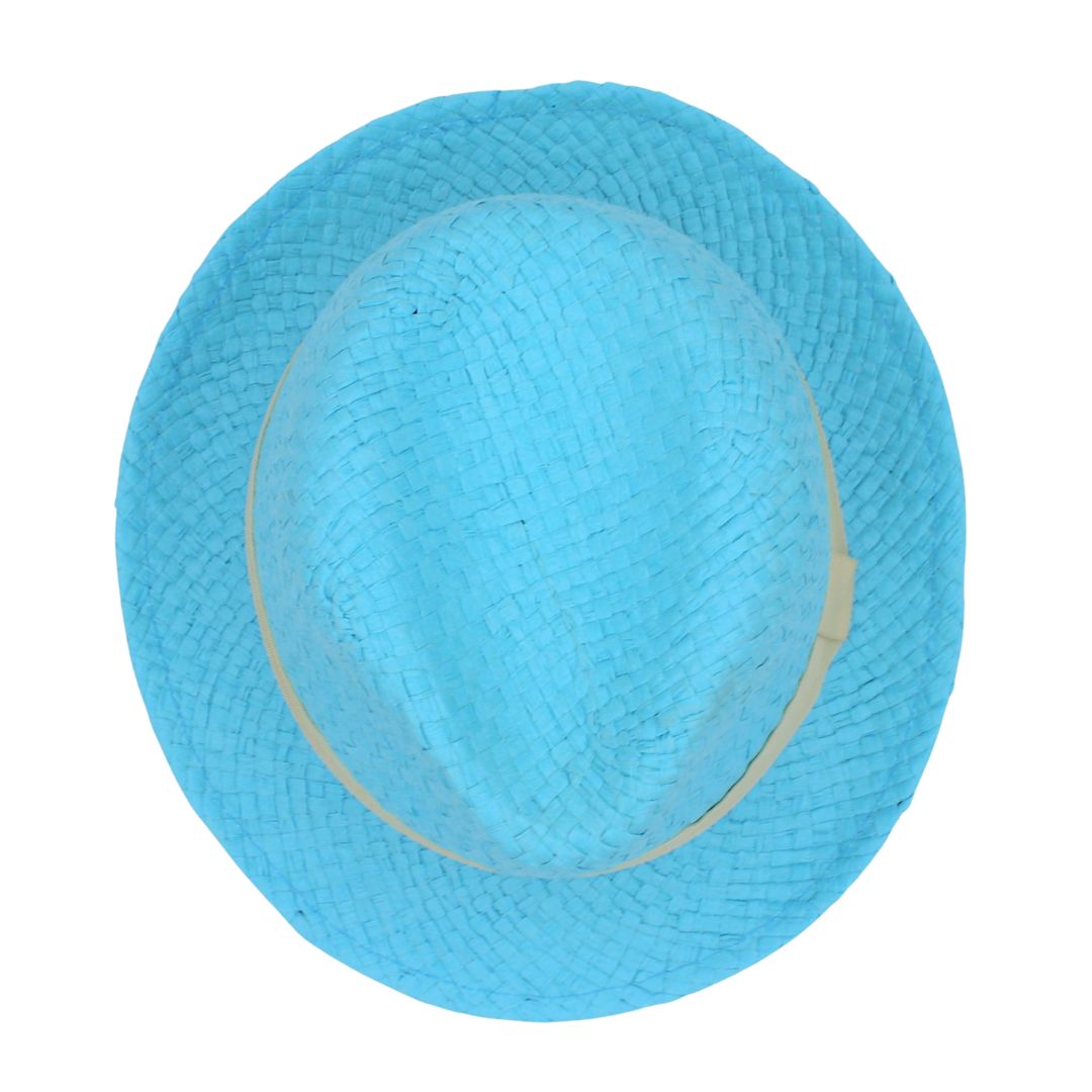 Pălărie de plajă bărbați bleu cu bandă