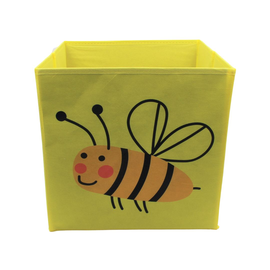 Cutie galbenă depozitare animăluț albinuță 30x30cm