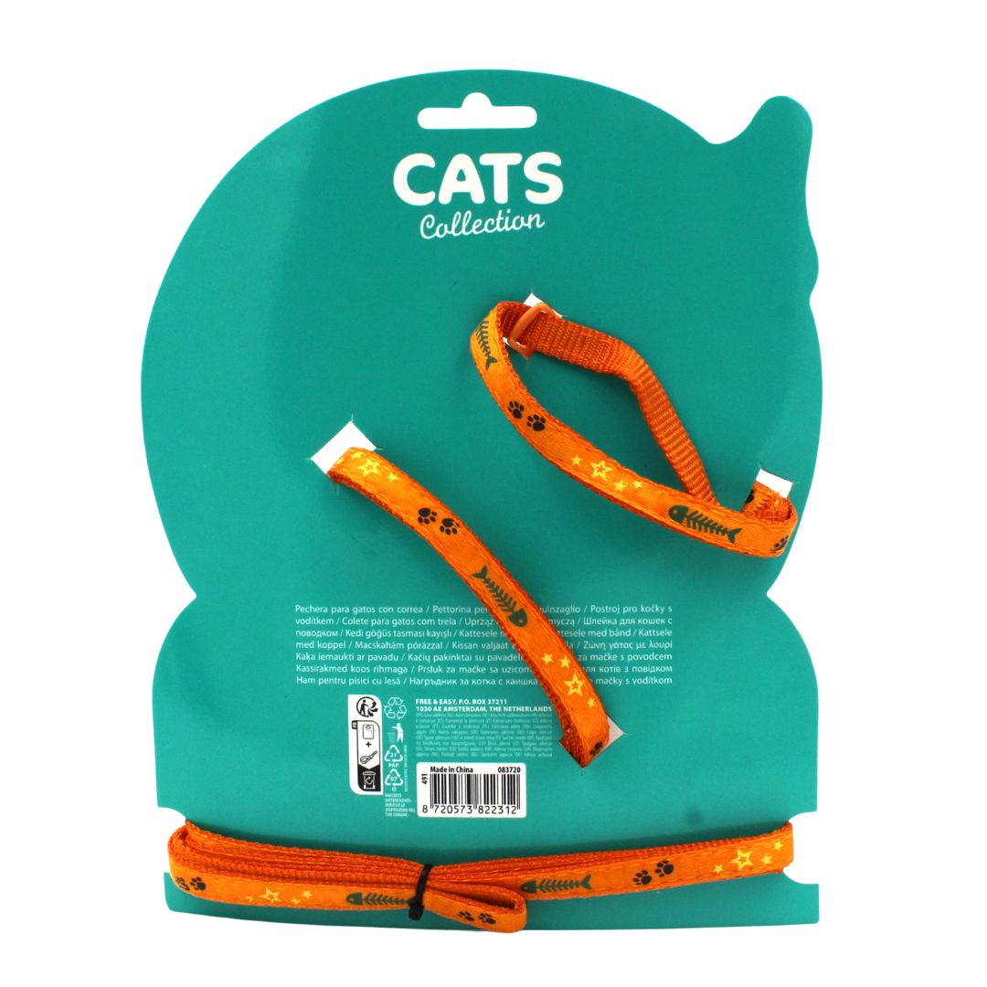 Ham pentru pisici culoarea portocaliu 120x1cm