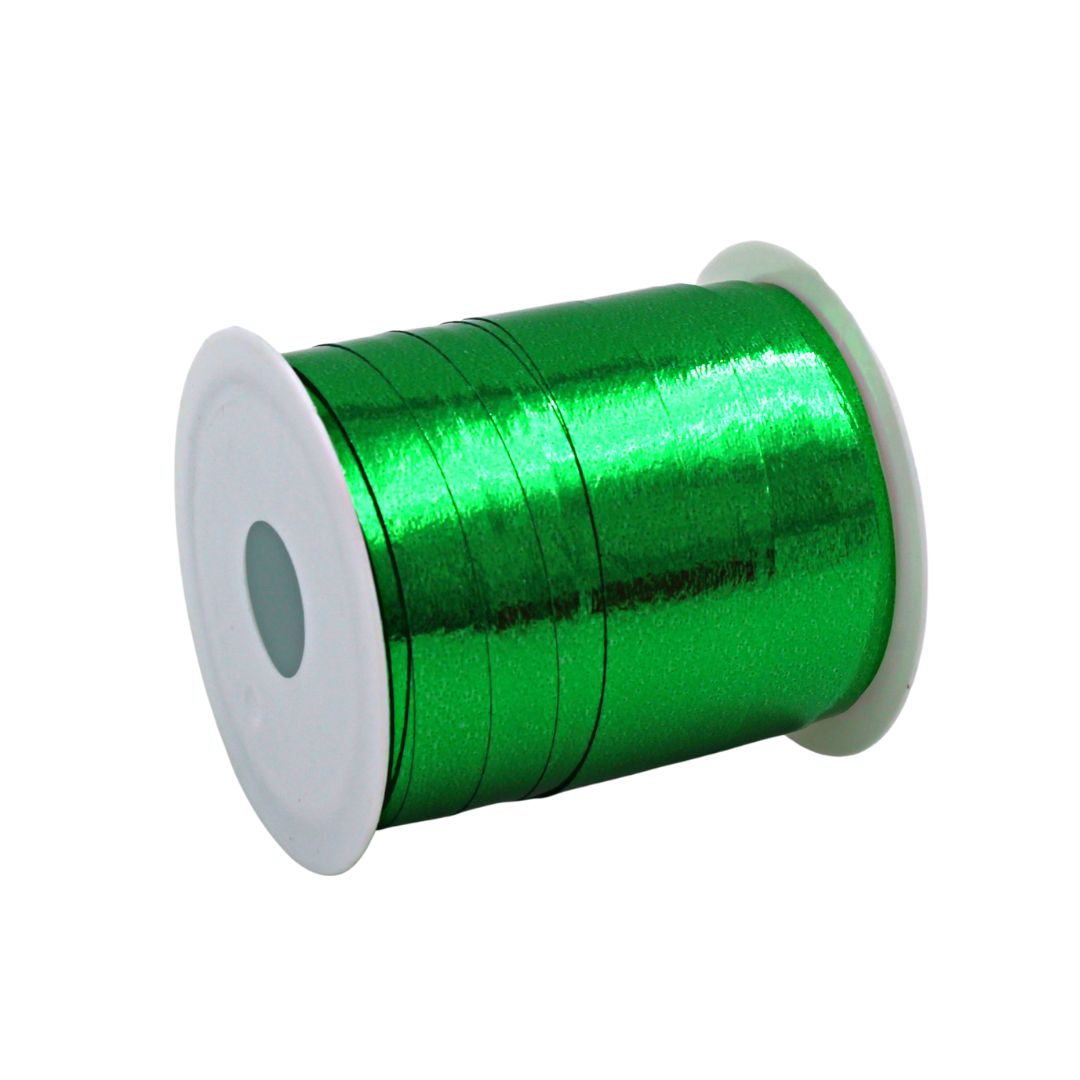 Minirolă rafie lucioasă verde deschis 10m x 10mm