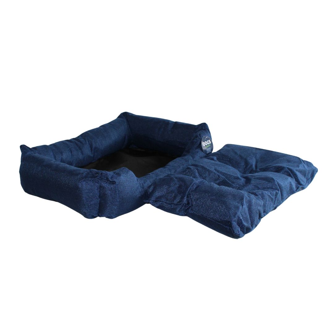 Culcuș căței culoarea bleumarin 61x45x12 cm