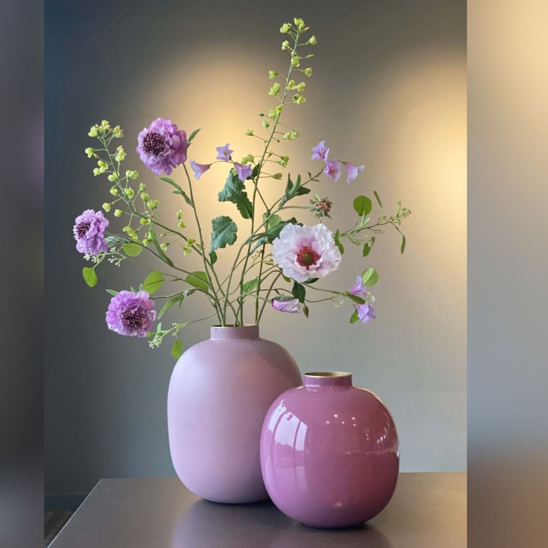 Vaza decorativă din metal Lilac Mat 32cm