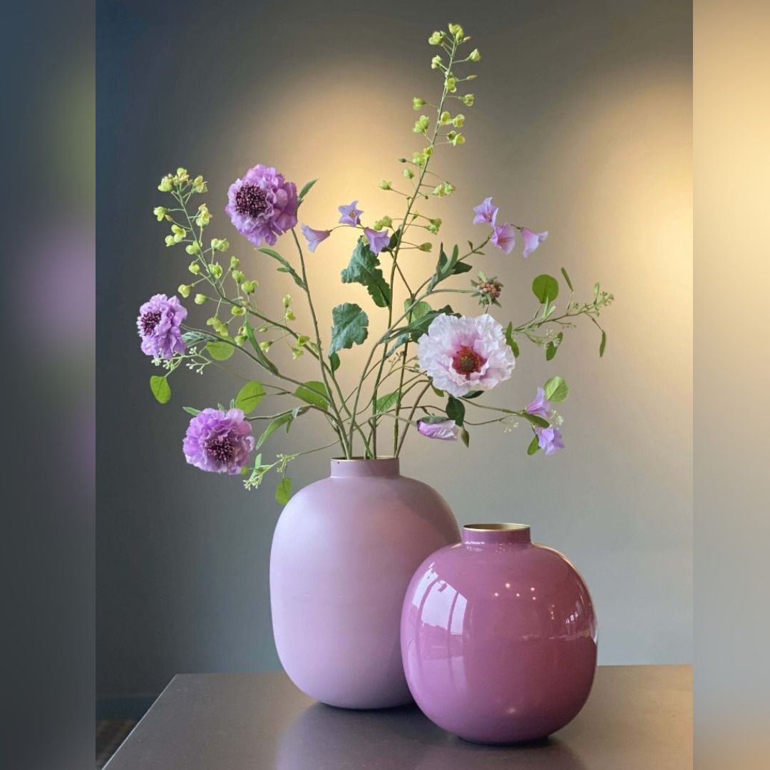 Vaza decorativă din metal Lilac 23cm
