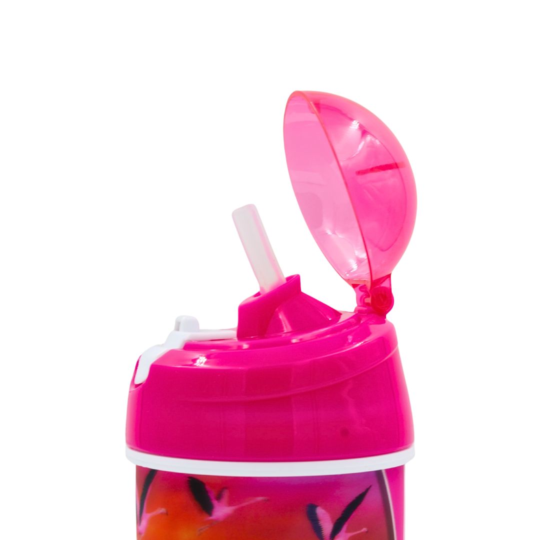 Sticlă apă pentru copii model flamingo 500ml