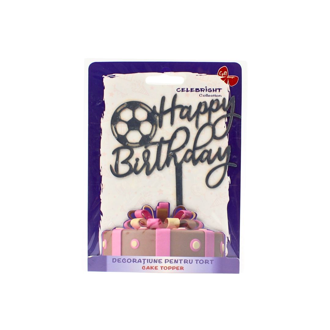 Cake Topper tort Happy Birthday minge fotbal